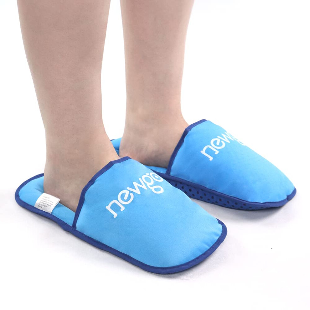Newgo Foot Ice Packs Slippers, 2 Pack Hot Cold Therapy Gel Ice Slippers For Plantar Fasciitis, Feet Neuropathy Pain Relief, Foot Pain, Chemotherapy,