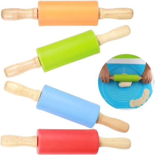 Deegroller - Noname - Mini siliconen deegroller - 4 stuks - Ergonomisch - Niet giftig