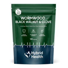 Hybrid Health Wormwood Black Walnut and Clove 600mg Supplement - 120 Vegan Capsules, Optimal Strength Formula, Independently Third Party Lab Tested,