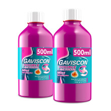 Gaviscon Double Action Mint Liquid 500ml - Heartburn & Acid Reflux Relief, Fast-Acting Formula, Long-Lasting Comfort, Suitable for Pregnancy, Digesti