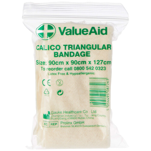Value Aid Calico Triangular Bandage - Single,
