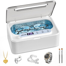 Phniti Ultrasonic Jewellery Cleaner, 47KHz Ultrasonic Cleaner Machine 330ml, Portable Ultrasonic Retainer Cleaner with 3 Timer Modes for Retainers, J