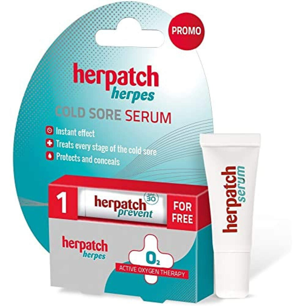 Herpatch Cream Cold Sore Treatment Serum - Treat & Prevent Coldsores - Cold Sore Alternative - Heals In 24Hrs - Relieves Pain, Reduce Swelling & Blis