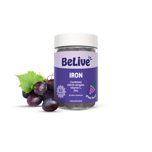 Iron Gummies Supplement with Vitamin C, A, Vitamins B Complex,