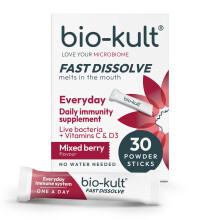 Bio-Kult Everyday Fast Dissolve Probiotic Powder for Immune System, Mixed Berry Flavour, 30 Sachets