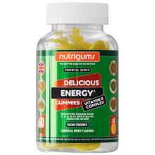 Energy Vitamin B Complex Gummy | Vitamins B2, B3, B5, B6, B12 & Folic Acid with Zinc and Iodine | Tropical Fruit Flavour | 60 Vegan Gummies | Energy