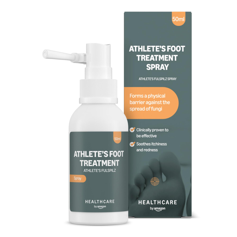 Amazon Basic Care Healthcare By Amazon AthleteâS Foot Treatment Spray, 50 Ml (Previously Amazon Basic Care) Â Packaging May Vary