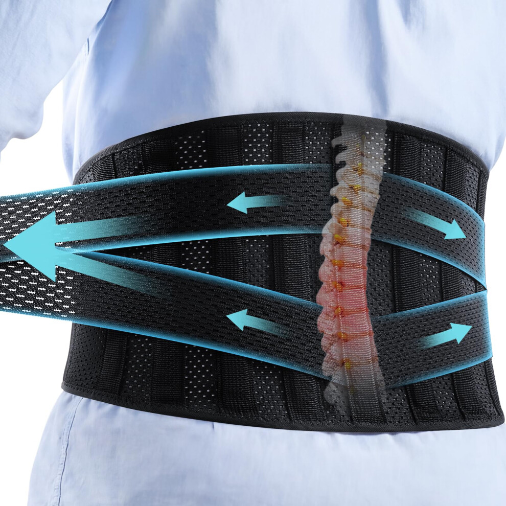 Cambivo Back Support Belt For Everyday Lumbar Stability, 9-Stay