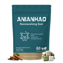 Remineralizing Gum, Remineralizing Chewing Gum with Nano-Hydroxyapatite & Xylitol – SugarFree Chewing Gum for Enamel Repair, Cavity Protection & Rec