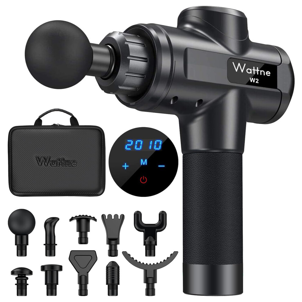 Wattne Muscle Massage Gun Deep Tissue Percussion Massager - Portable Handheld Sport Mas