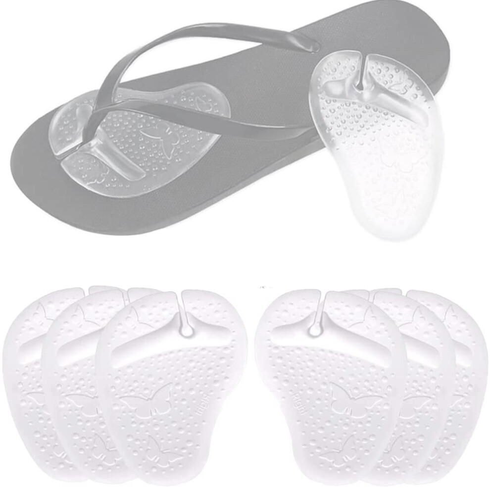 Fqing 3 Pairs Self Adhesive Gel Cushion Pad Sandal Padding Gel Metatarsal