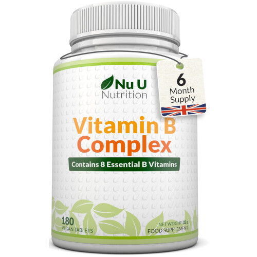 Vitamin B Complex High Strength - 180 Vegan Tablets - 6 Month Supply