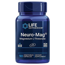 Life Extension, Neuro-Mag, Magnesium-L-Threonate, Minerals, Muscle Cramps, 90 Capsules, Nutritional Supplement, Vegan, Gluten Free, Soy Free