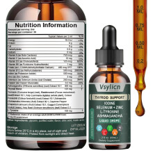 Vsylicn Liquid Iodine Drops | Iodine Supplement, Thyroid Support, Energy & Metabolism Support | 500 Servings | Non-GMO, Vegan, Third-Party Tested, Hi