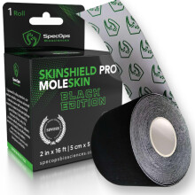 SpecOps Biosciences Thin Athletic Moleskin - Veteran Combat Medic Engineered Blister Prevention | More Moleskin Per Quid Than Pre-Cut Pads | Running,
