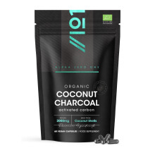 Organic Activated Coconut Charcoal 2000mg - 60 Capsules - from Thai Coconut Shells - Bloating & Gas, Digestion & Flatulence Natural Relief – Reseala