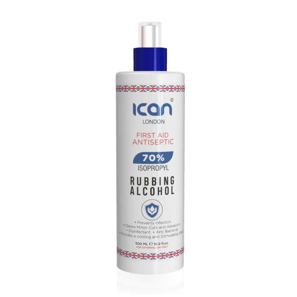 Ican London Ican Isopropyl Rubbing Alcohol 70% First Aid Antiseptic 500Ml Spray