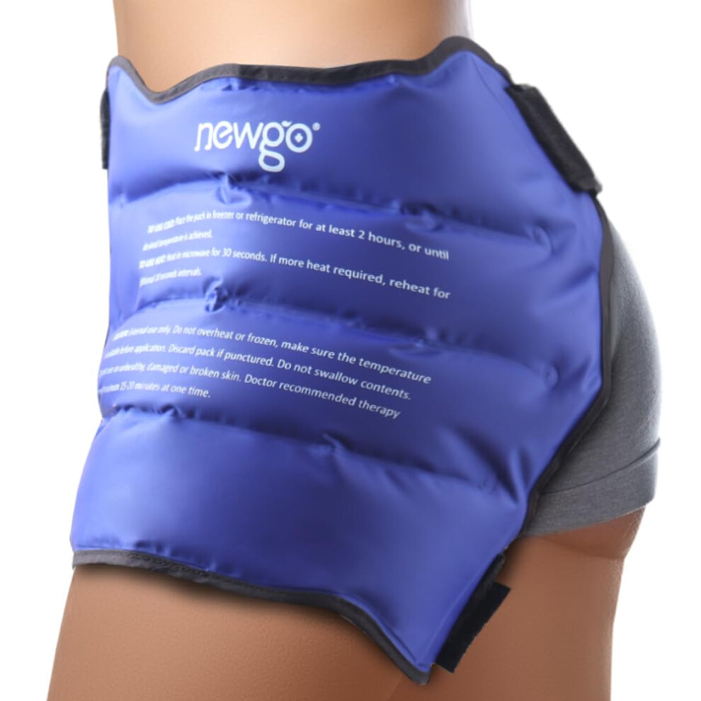 Newgo Hip Ice Pack Wrap Reusable Hip Cold Pack For Hip Bursitis, Hip Replacement Surgery, Hot Cold Therapy Gel Ice Pack For Hip Flexor Pain, Swelling