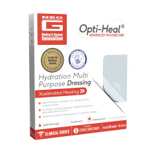 Opti-Heal Hydration Multi Purpose Dressing - Neo G Burn Dressings Hydrogel Wound Dressings Adhesive for Burns, Cuts, Pressure Sores, Ulcer Treatment
