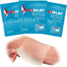 RedRelief Emergency Burn Dressing 10x10cm Pack of 5 - Cools, soothes and relieve