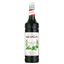 MONIN Premium Green Mint Syrup 1L for Cocktails and Mocktails. Vegan-Friendly, Allergen-Free, 100% Natural Flavours