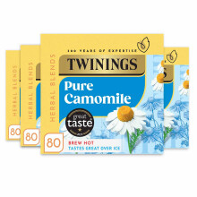 Twinings Pure Camomile Flavoured Tea - 320 BiodegradableTea Bags (Multipack of 4
