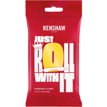 Renshaw Yellow Just Roll With It Fondant Icing, 1 kg (Pack of 1) - Ready to Roll Icing for Cakes
