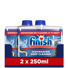 Finish, Dishwasher Cleaner, Fresh Scent, 500ml (250ml x 2 pck), Removes Grease, Limescale and Dissolves Clogs, Fights Odour for a Cleaner Hygienic Di