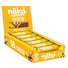 Nakd Lemon Drizzle Natural Fruit & Nut Bars - Vegan - Gluten Free - Healthy Snack, 35 g (Pack of 18)