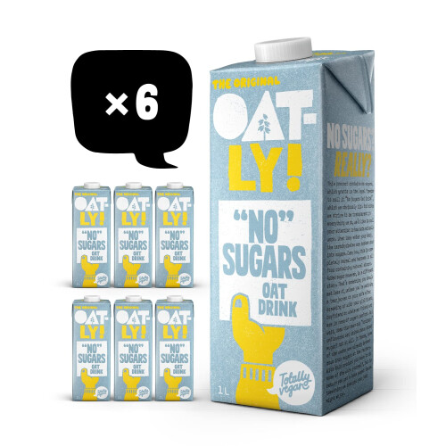 Oatly "No" Sugars Oat Drink 1 Litre (Pack of