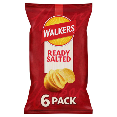 Walkers Walkers Ready Salted Multipack Crisps 6x25g