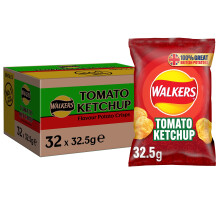 Walkers Tomato Ketchup Crisps 32 x 32.5g