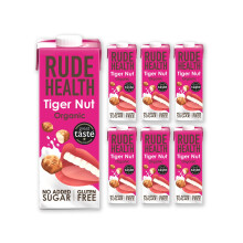 Rude Health 6 x 1 Litre Organic Tiger Nut Dairy-Alt Milk, 100% Natural Organic Drink, Lactose Free, Dairy Free & Gluten-Free, Unsweetened, Award-Winn
