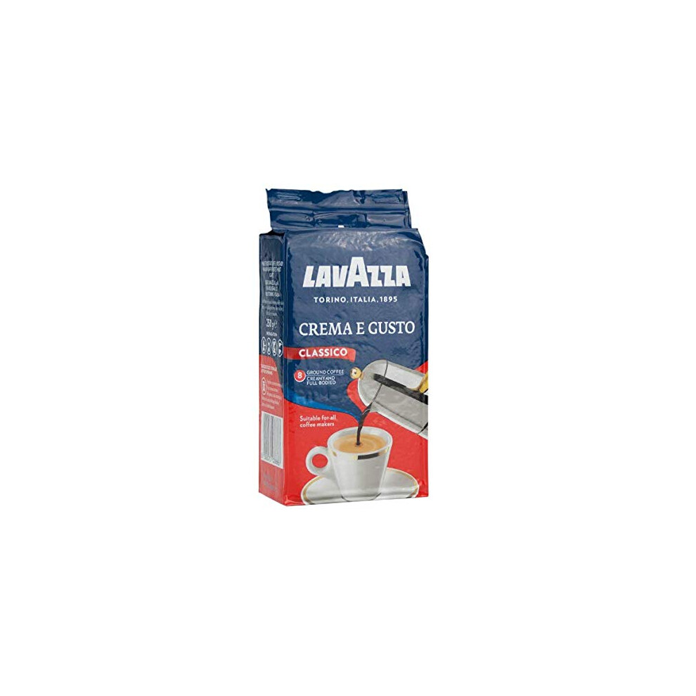 Lavazza Pack 20X Crema E Gusto Classic Italian Ground Coffee Espresso 250G