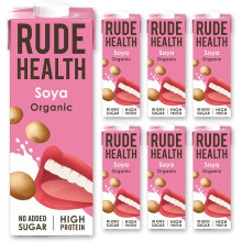 Rude Health 6 x 1 Litre Organic Soya Dairy-Alt Milk, 100% Natural