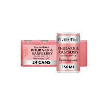 Fever-Tree Refreshingly Light Rhubarb & Raspberry Tonic Water 24x150ml
