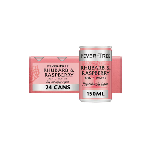 Fever-Tree Refreshingly Light Rhubarb & Raspberry Tonic Water 24x150ml