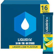 Liquid I.V. Hydration Multiplier Electrolyte Powder Mix, Lemon Lime Flavour, Electrolytes with 7 Vitamins & Minerals for Fast Hydration & Energy