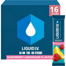 Liquid I.V. Hydration Multiplier Electrolyte Powder Mix, Raspberry Lemonade Flavour