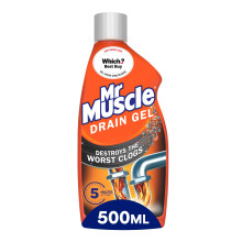 Mr Muscle Drain Unblocker Liquid (500ml), Sink & Drain Cleaner, Strong & Fast Ac