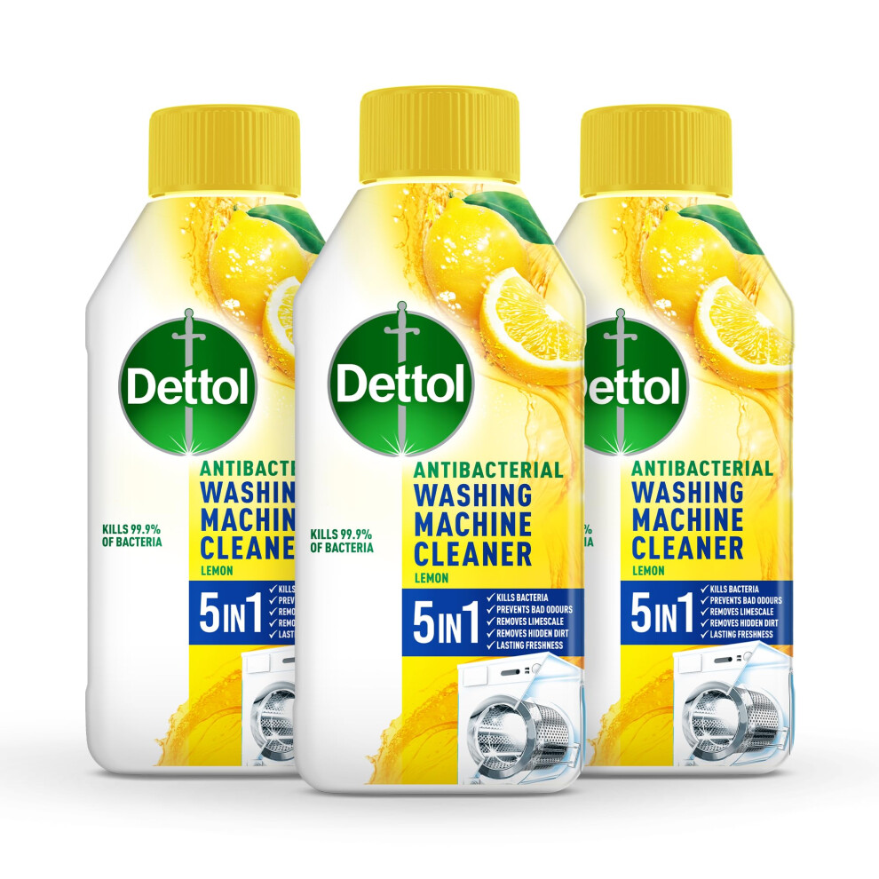 Dettol Lemon Breeze Washing Machine Cleaner, 250 Ml, Pack Of 3