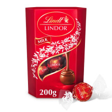 Lindt Lindor Milk Chocolate Truffles – 200g Box (Approx. 16 Balls) – Smooth Filling – Gift, Birthday, Congratulations Treat