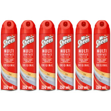Mr Sheen Multi Surface Polish Spray, for Use on Wood, Plastic, Glass and Metal, Scent: Original, 250ml, Pack of 6