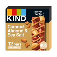 KIND Bars, Gluten Free Snack Bars, Caramel Almond & Sea Salt, High Fibre, Healthy Snack, No Artificial Colours, Flavours or Preservatives, Multipack