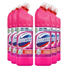 Domestos Thick Bleach Pink Power Multi-Purpose Disinfectant Anti-Bacterial Surface Cleaner Gel Limescale Remover for Toilet, Bathroom and Kitchen, 75