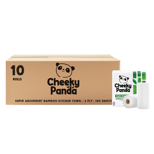The Cheeky Panda The Cheeky Panda Bamboo Kitchen Roll | 10 Kitchen Rolls - 1000 Super Strong Shee