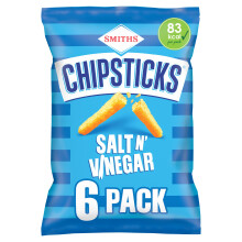 Chipsticks Salt & Vinegar Multipack Crisps 6 x 17g