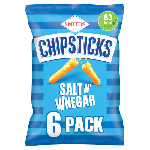 Chipsticks Salt & Vinegar Multipack Crisps 6 x 17g
