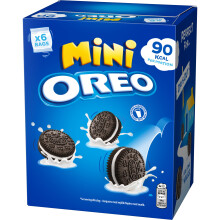 OREO Mini Vanilla Sandwich Biscuits Snack Packs, 114 g (Mulitpack of 6 x 19 g)