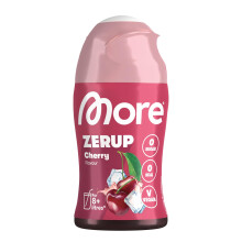 MORE Zerup, Zero Calorie Syrup a.o. with Real Fruit Extracts, Cherry, 65 ml (up to 8 l Softdrink) - Zero Added Sugars